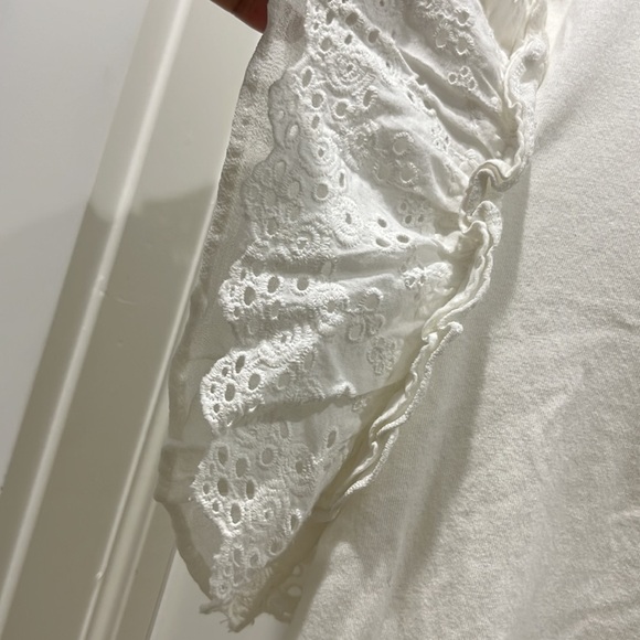 NWT All Saints White Senna Adelaide Eyelet T-shirt Dress Sz S - Picture 6 of 10